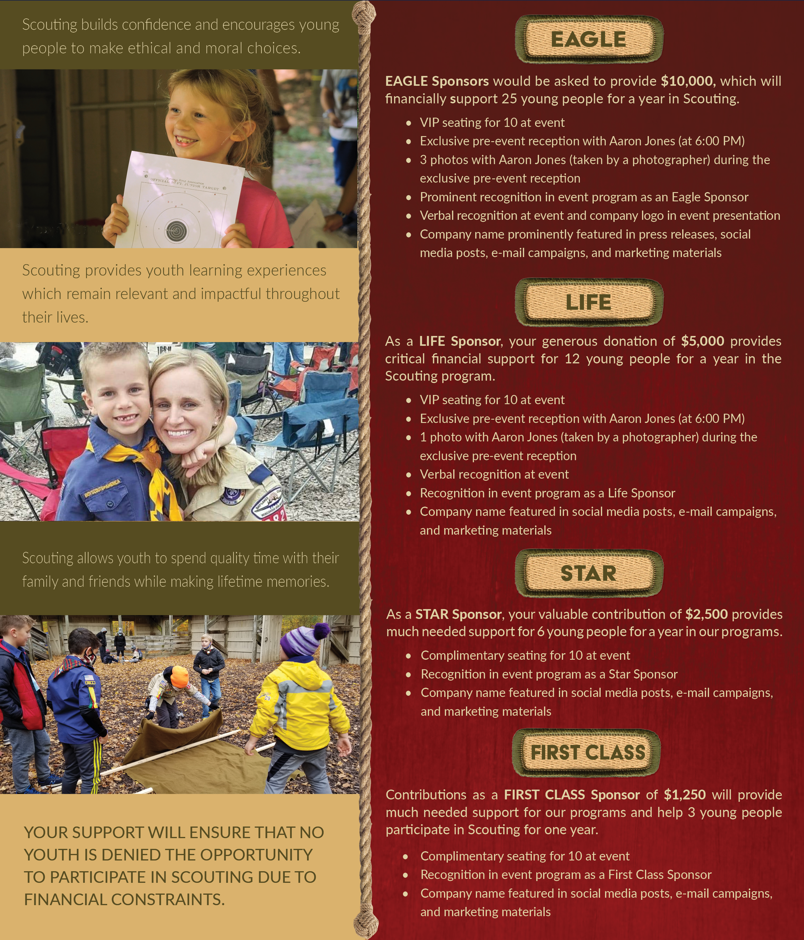 2022 Golden Eagle Corporate Sponsorship levels web